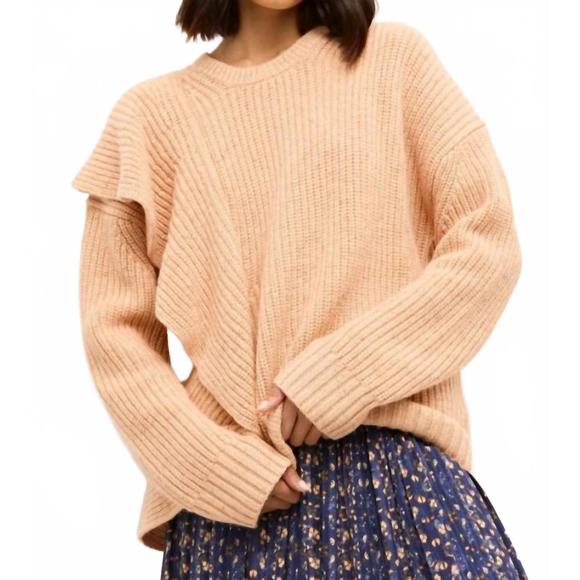 NEW MARIE OLIVER andrea sweater in creamsicle